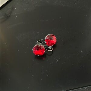 Sabika Elegant Red Crystal Earrings